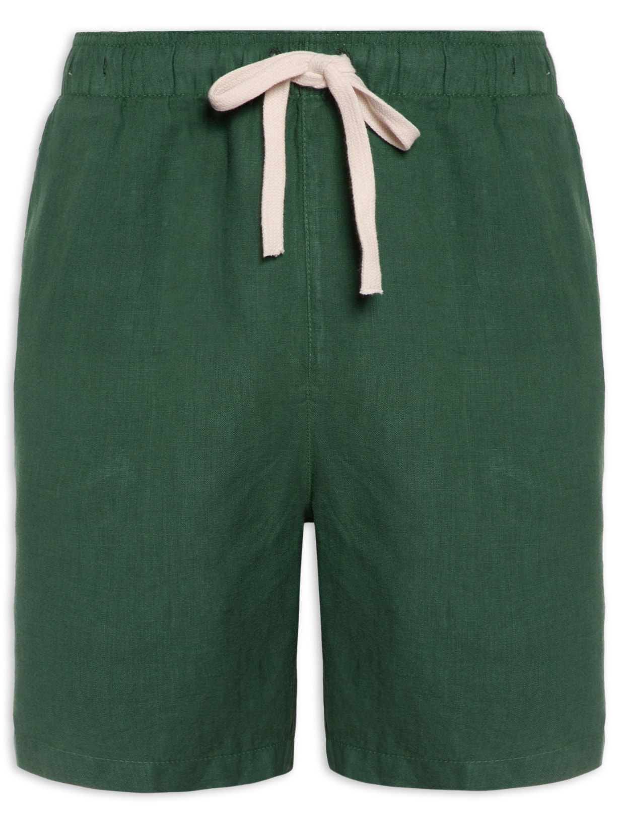 Short Masculino Puro Linho Pier - Verde