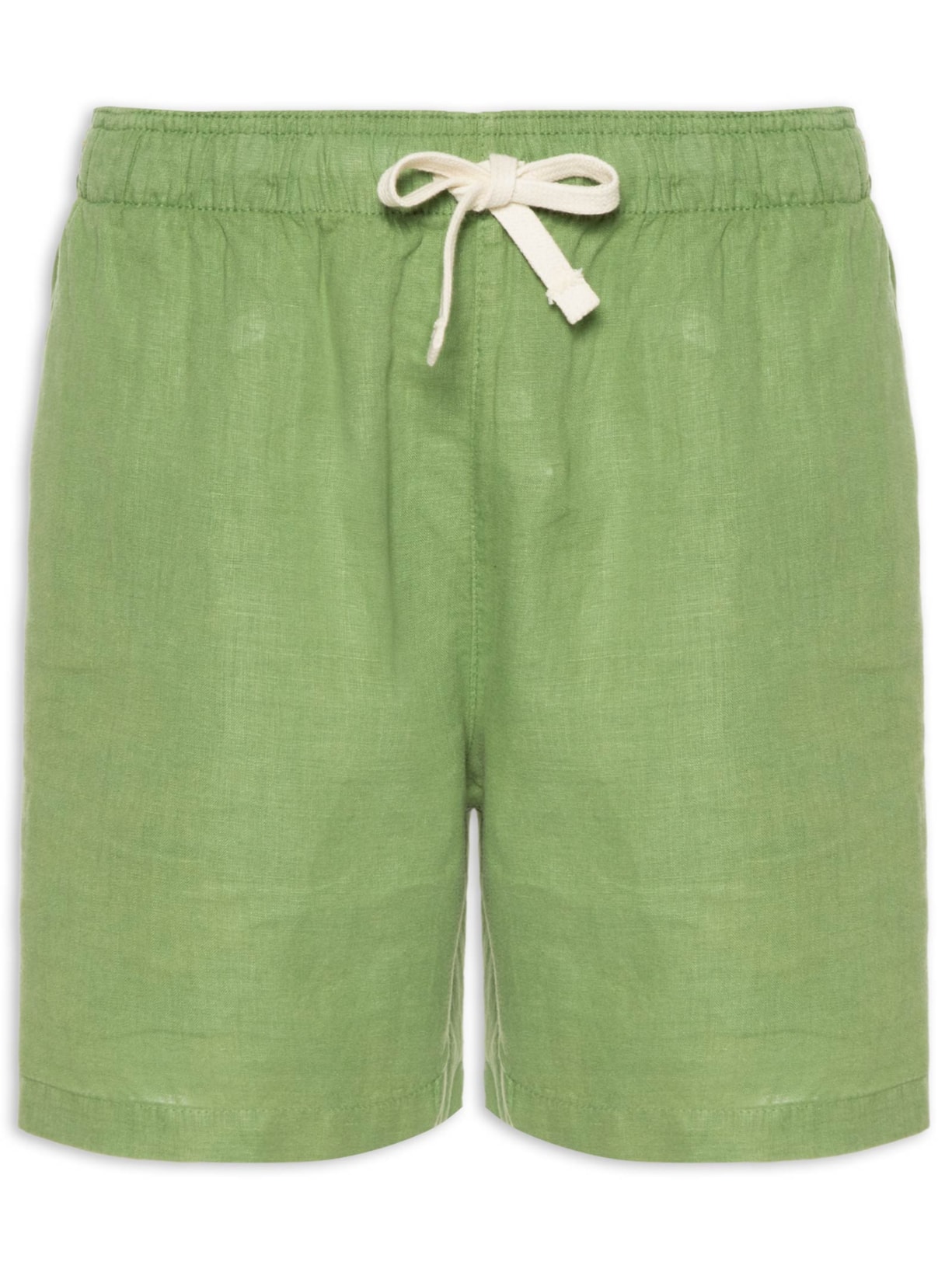 Short Masculino Puro Linho Pier - Verde