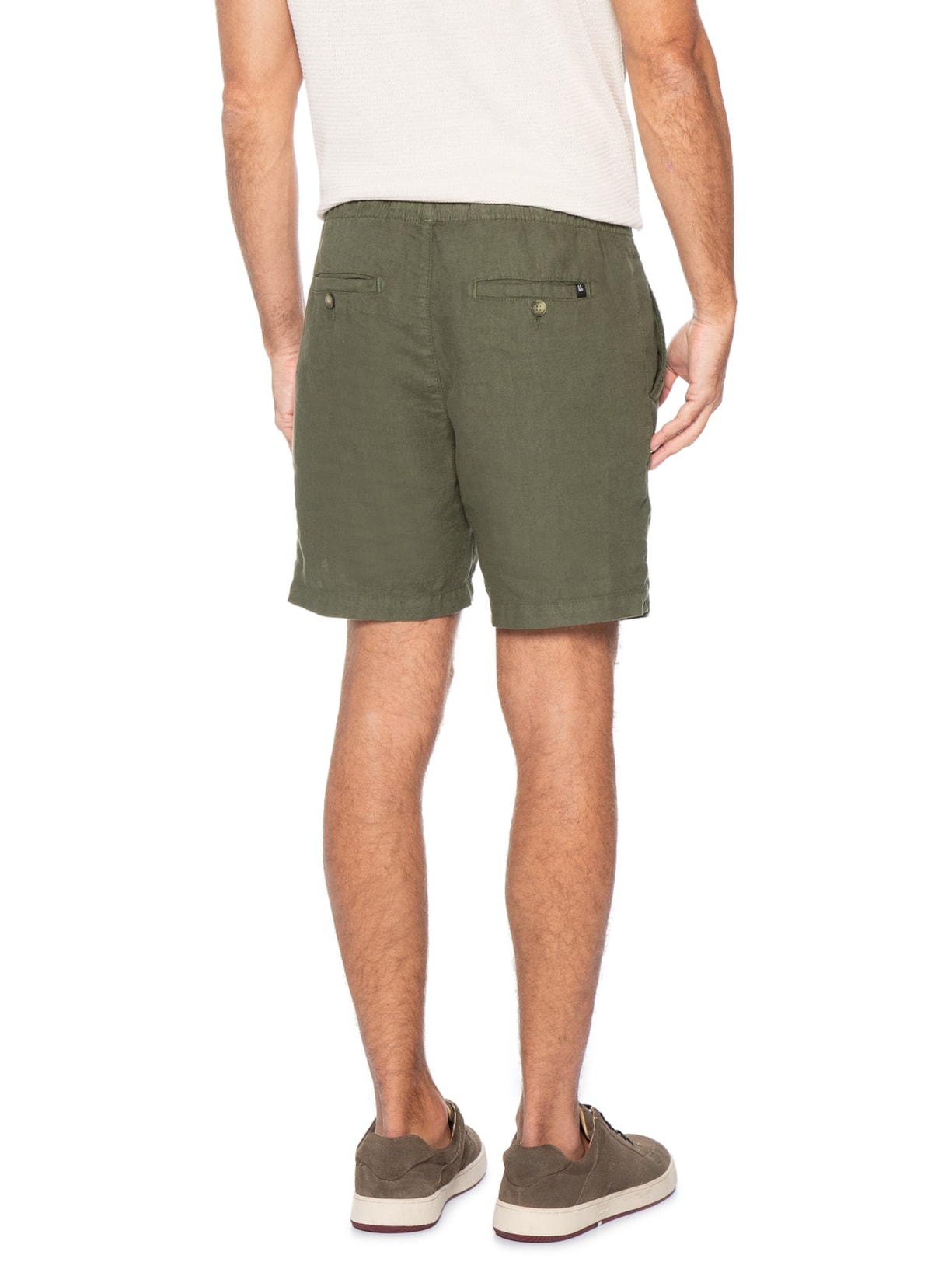 Short Masculino Puro Linho Pier Verde Foxton