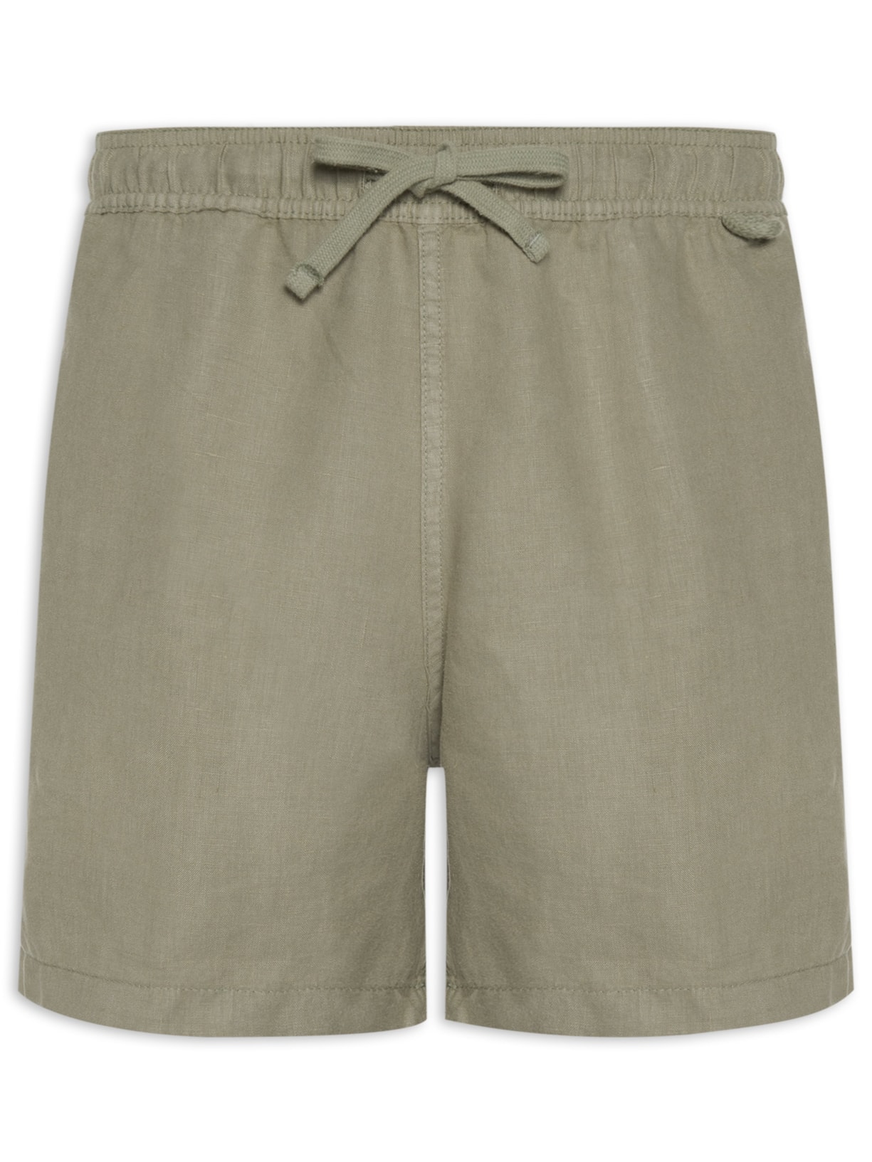 Short Masculino Puro Linho Verde Pineapple