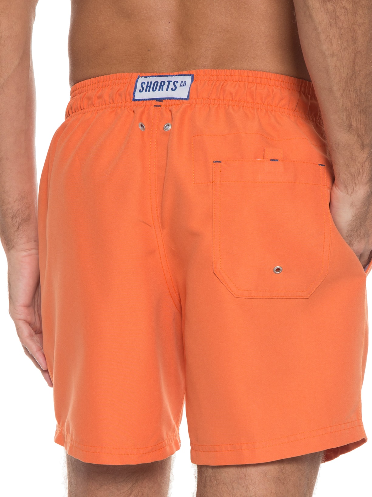 Short Masculino R Liso Laranja Shortsco