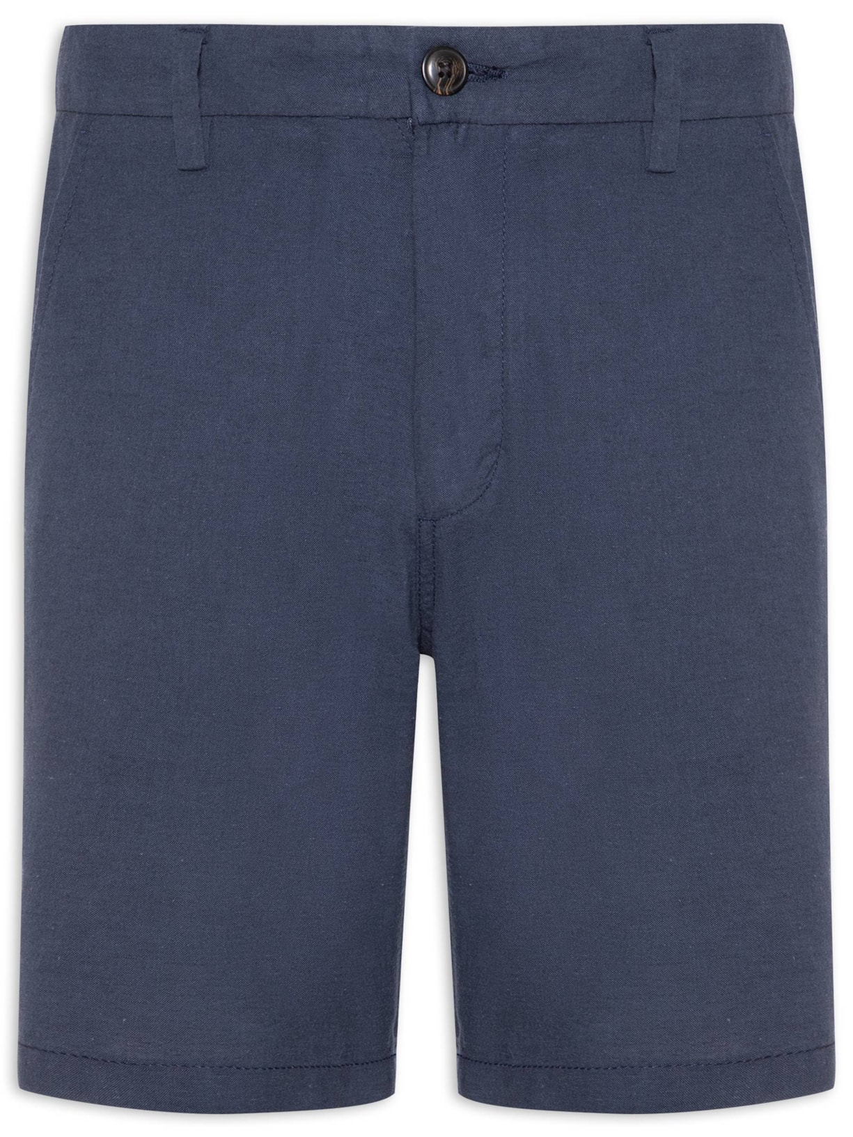 Short Masculino Regular Fit Blend De Linho Azul Jack & Jones