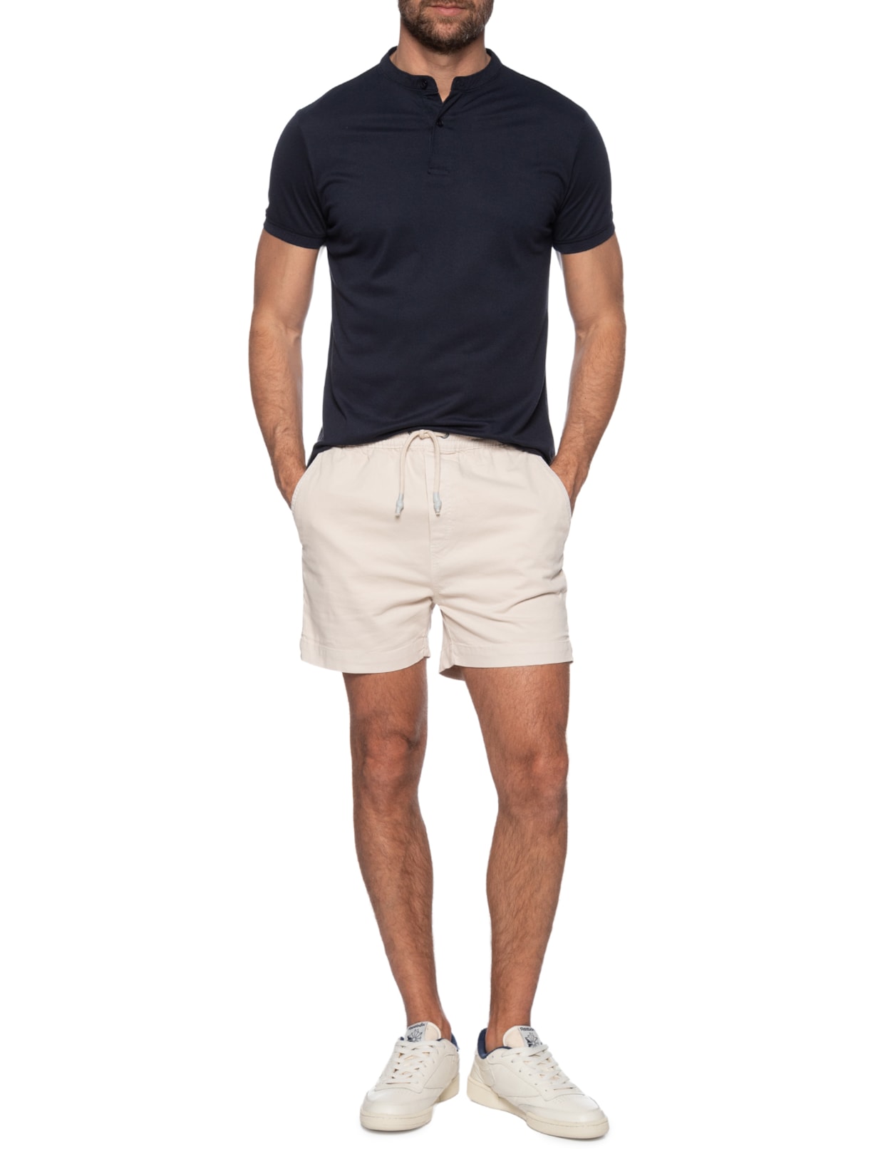 Short Masculino Relax Sarja Bege Zapalla