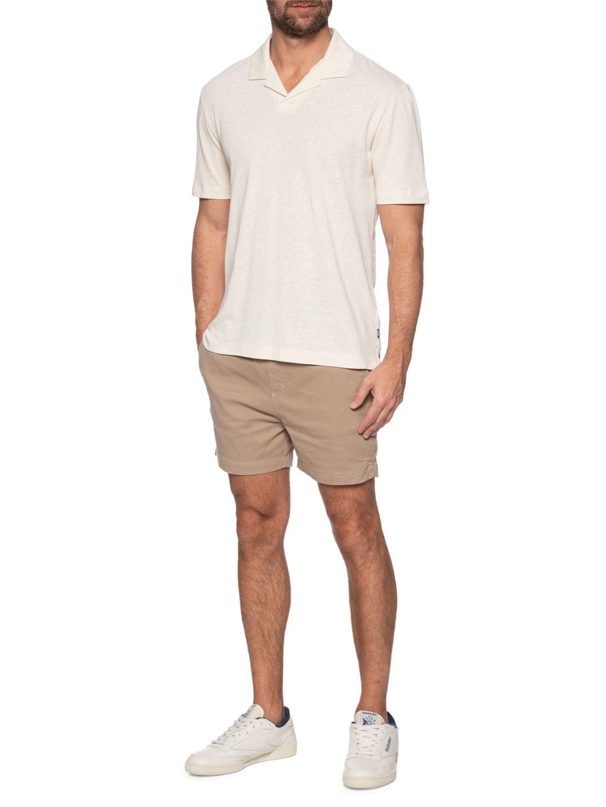 Short Masculino Relax Sarja Bege Zapalla