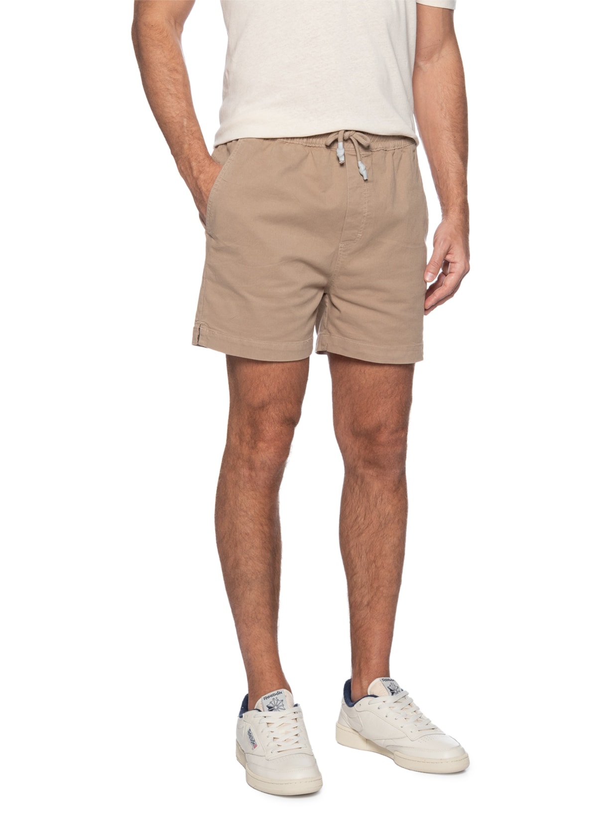 Short Masculino Relax Sarja Bege Zapalla