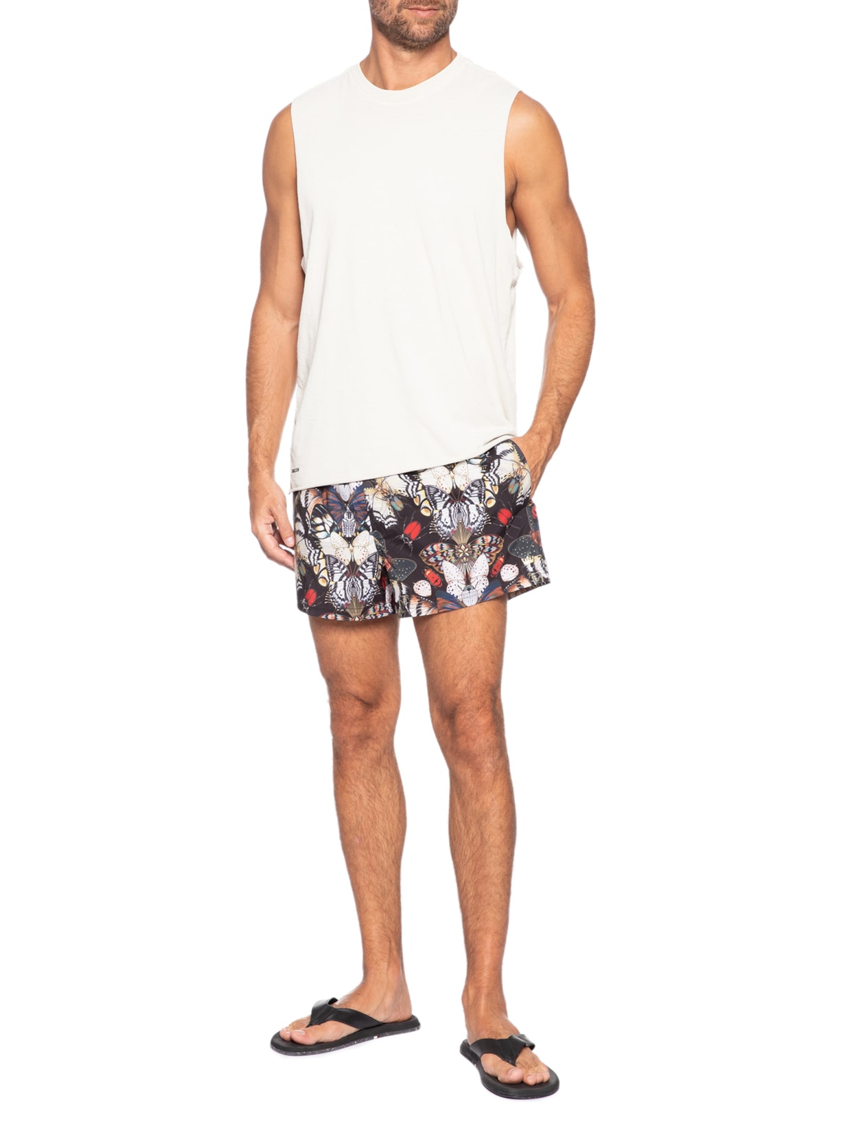 Short Masculino Resort Aquaone Flex Cabinet Preto Osklen