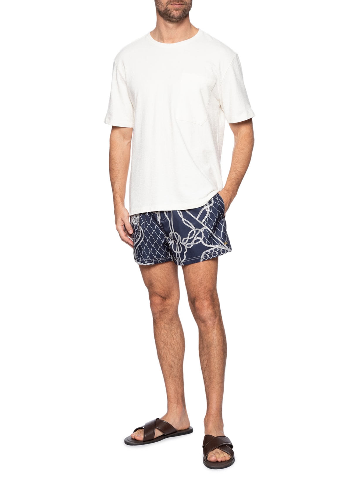 Short Masculino Resort Aquaone Knot Azul Osklen