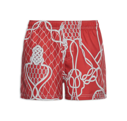 Short Masculino Resort Aquaone Knot - Vermelho