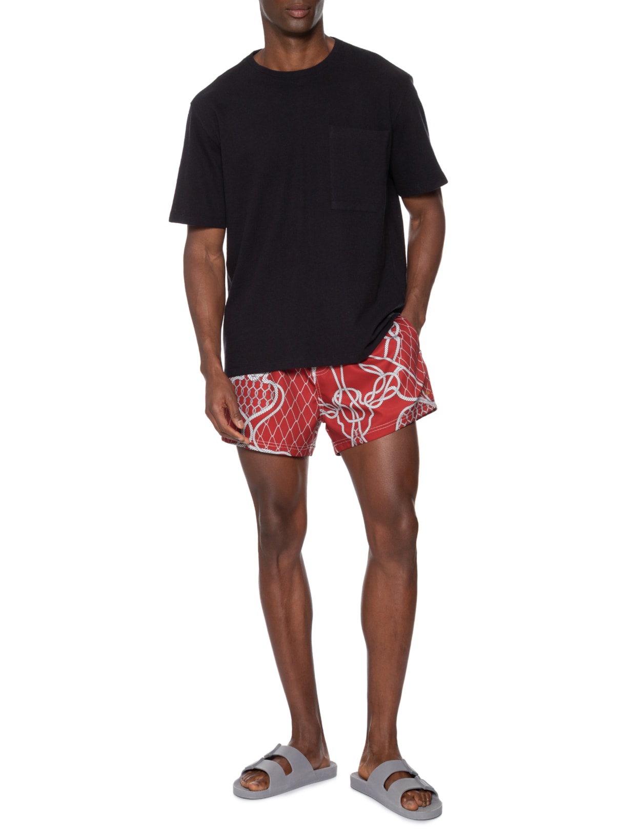 Short Masculino Resort Aquaone Knot Vermelho Osklen
