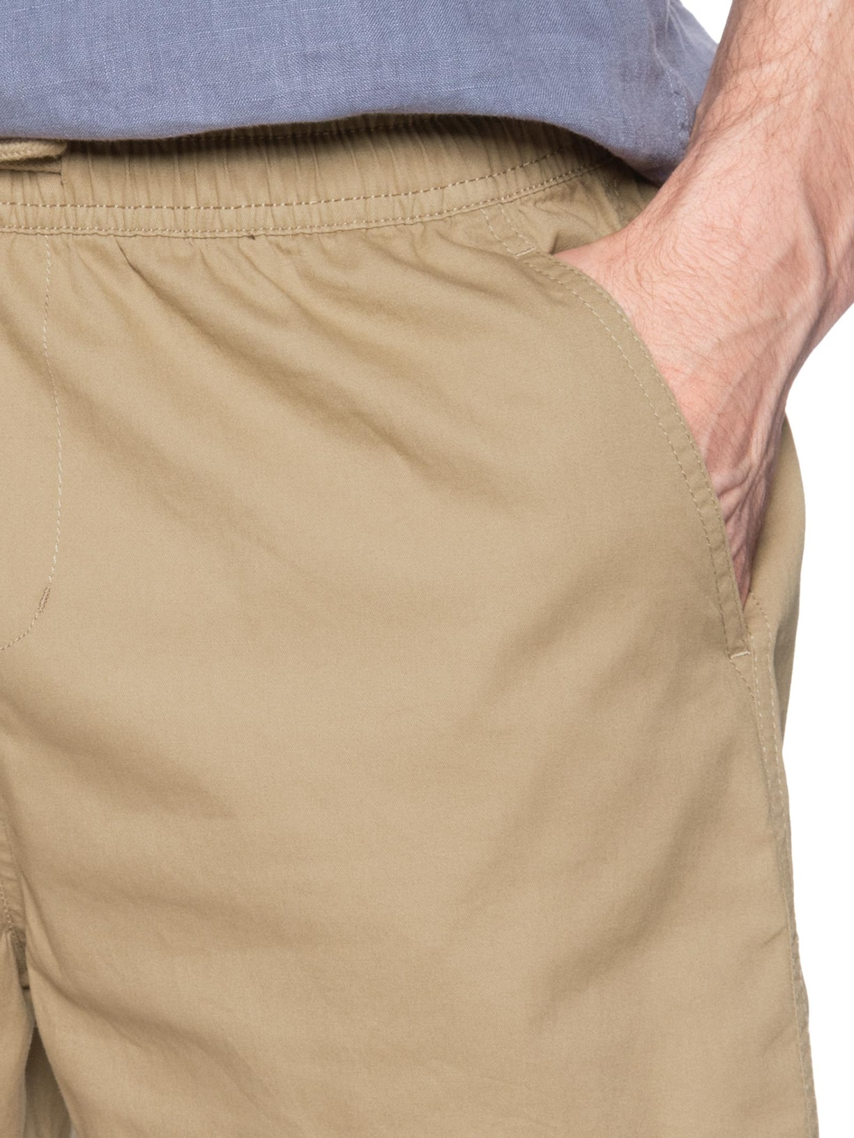 Short Masculino Sarja Color Bege Basiq Men