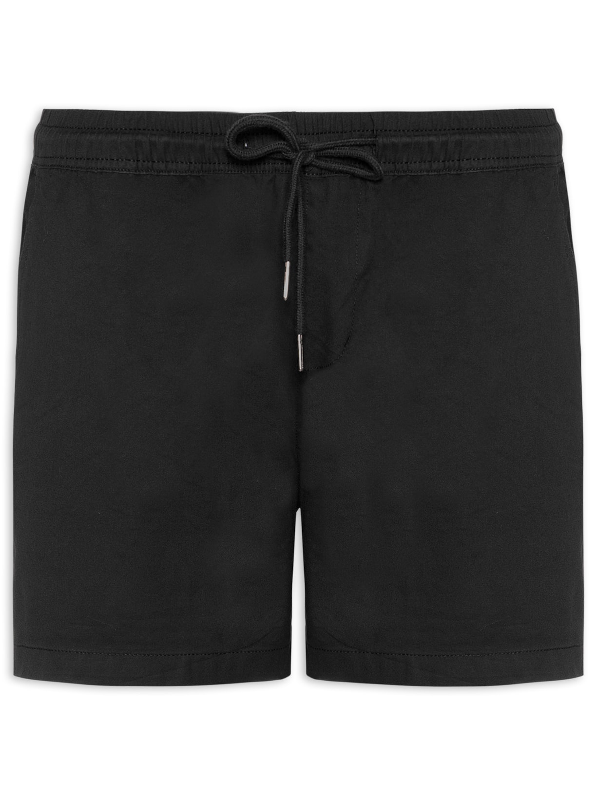 Short Masculino Sarja Color Preto Basiq Men