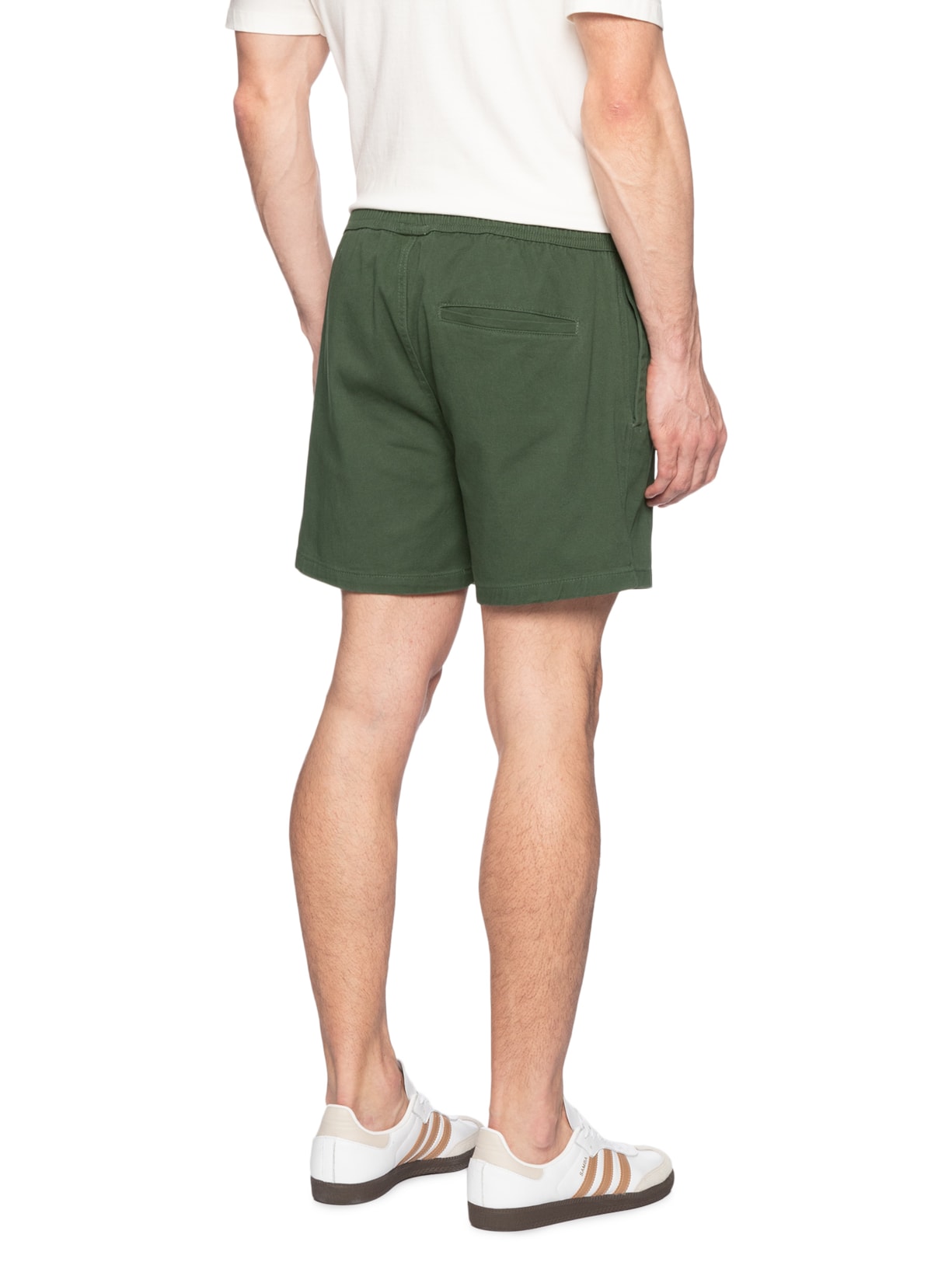 Short Masculino Sarja Com Elástico Verde Basiq Men