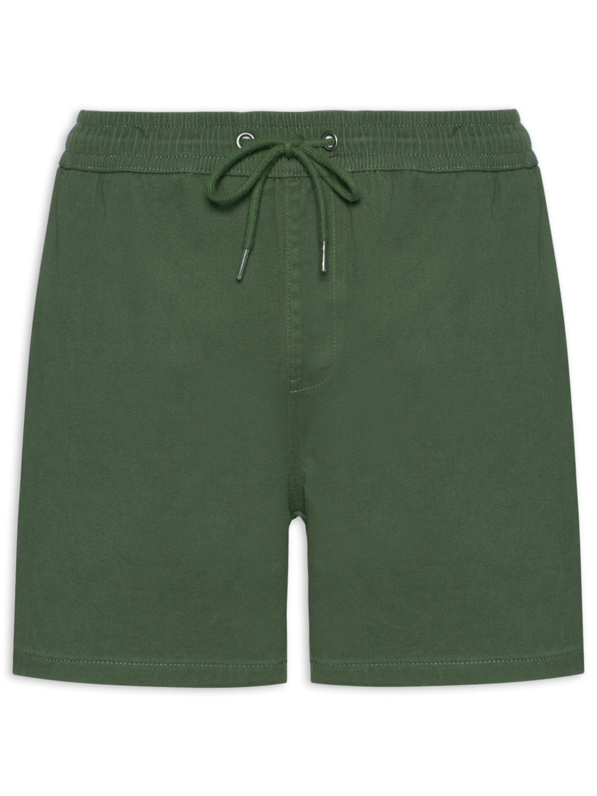 Short Masculino Sarja Com Elástico Verde Basiq Men