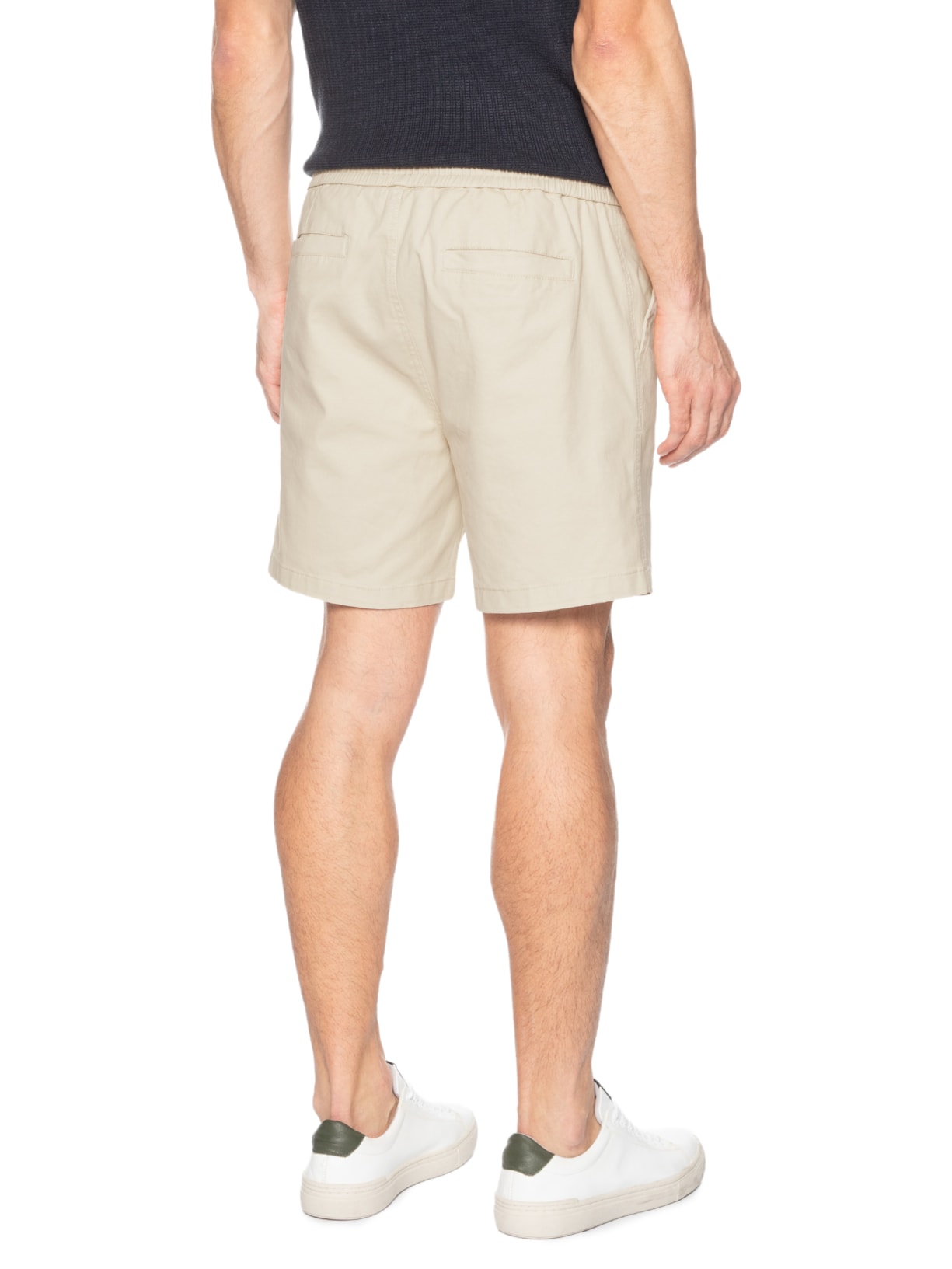 Short Masculino Sarja Cós Elástico Bege '2 Essential