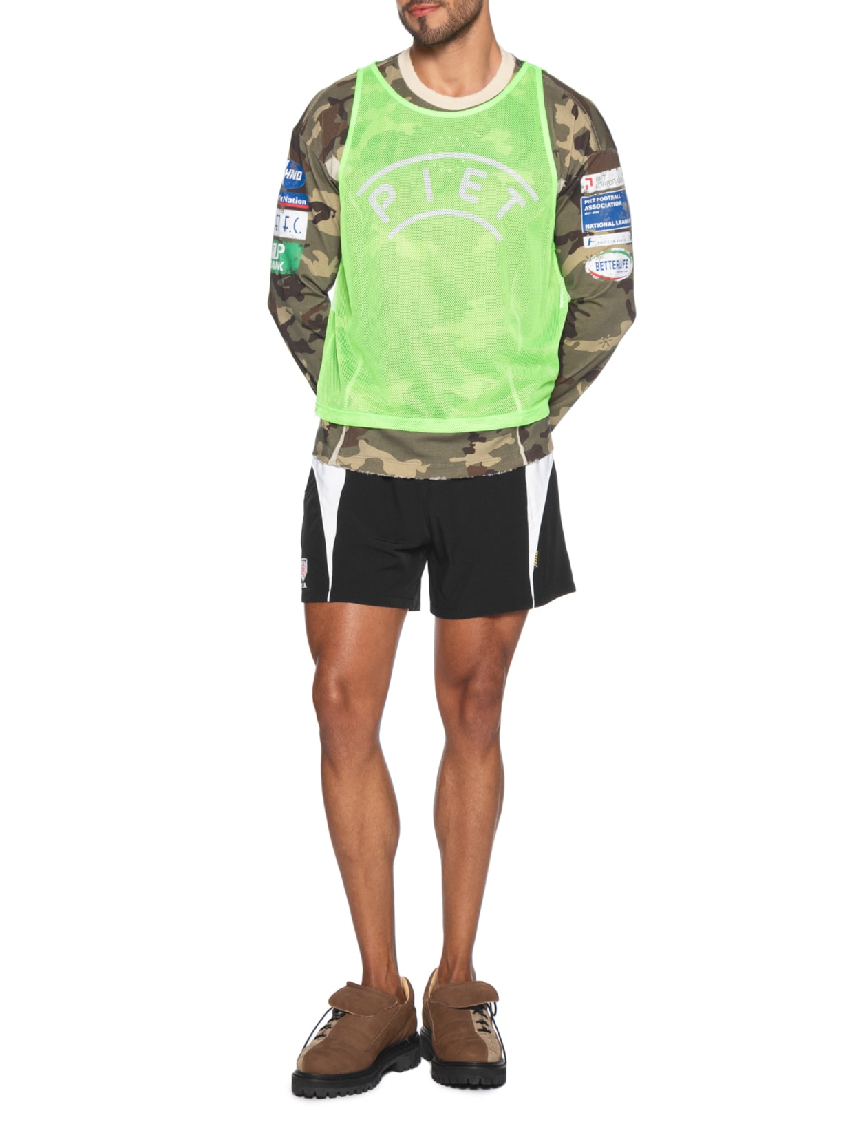 Short Masculino Soccer Black Preto Piet