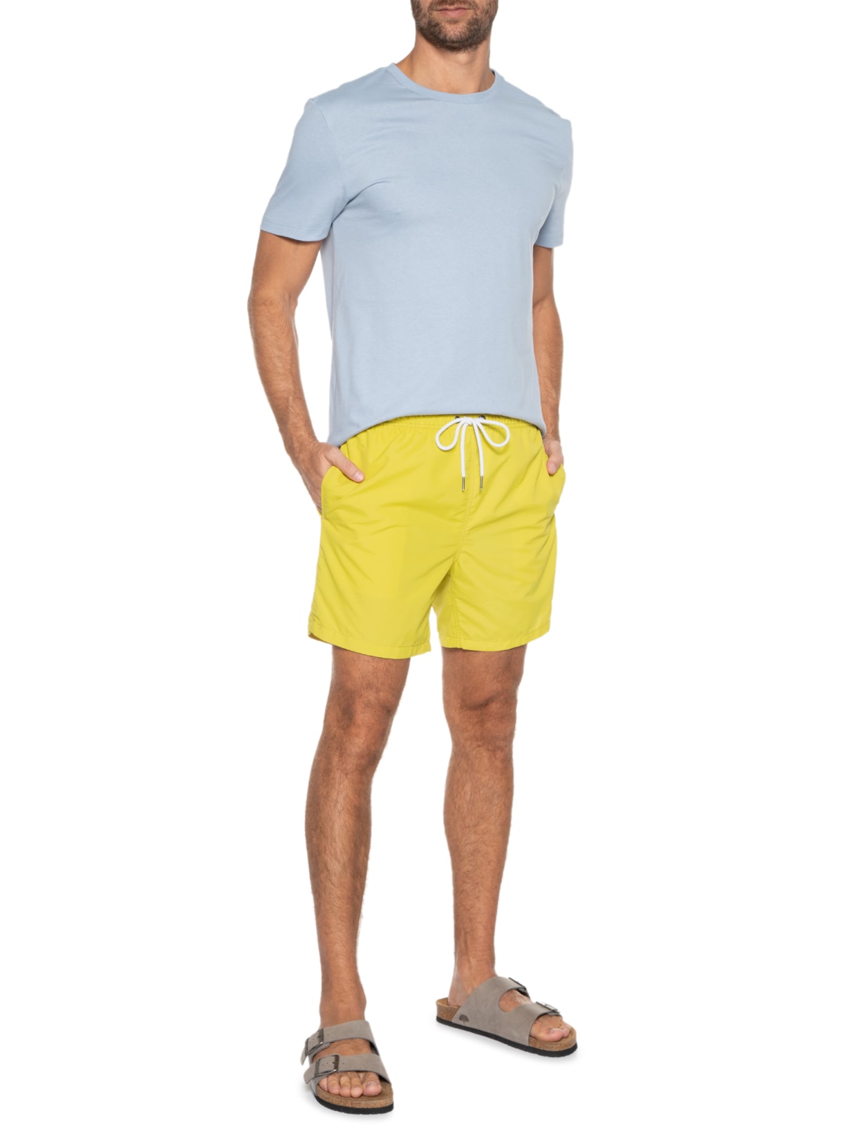 Short Masculino Solid Beach Amarelo Richards