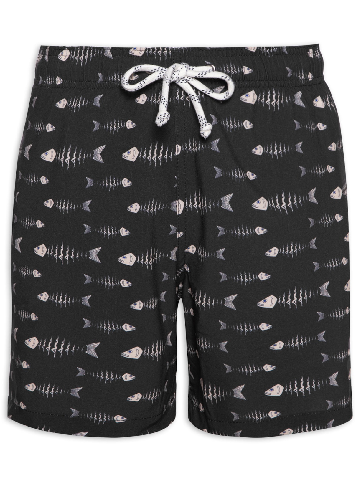 Short Masculino Somenthing Fish - Preto