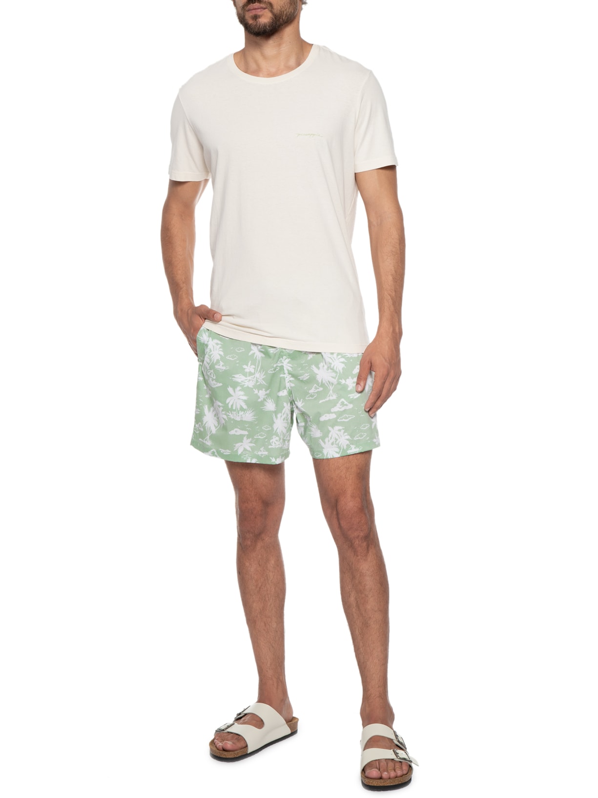 Short Masculino Stone Hawaii Verde Pineapple