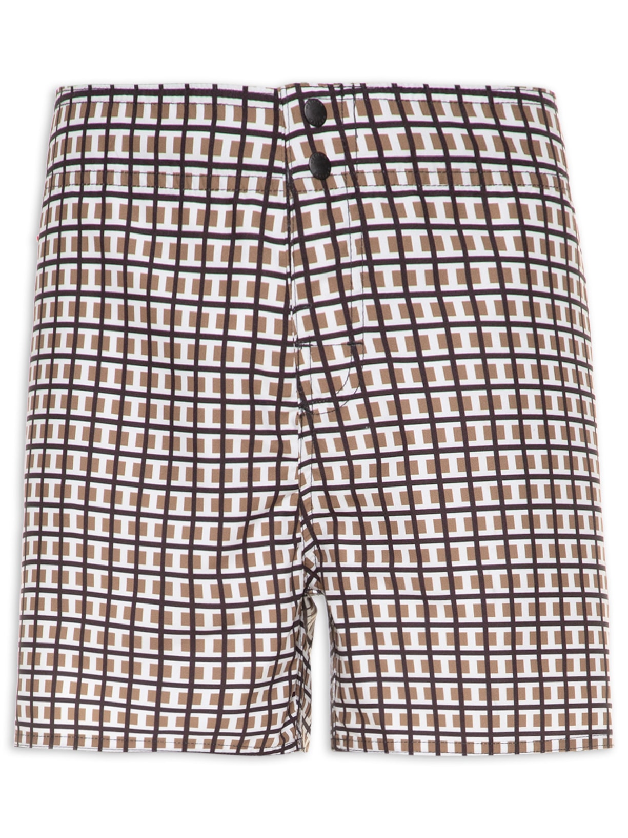 Short Masculino Surf Geometric - Marrom