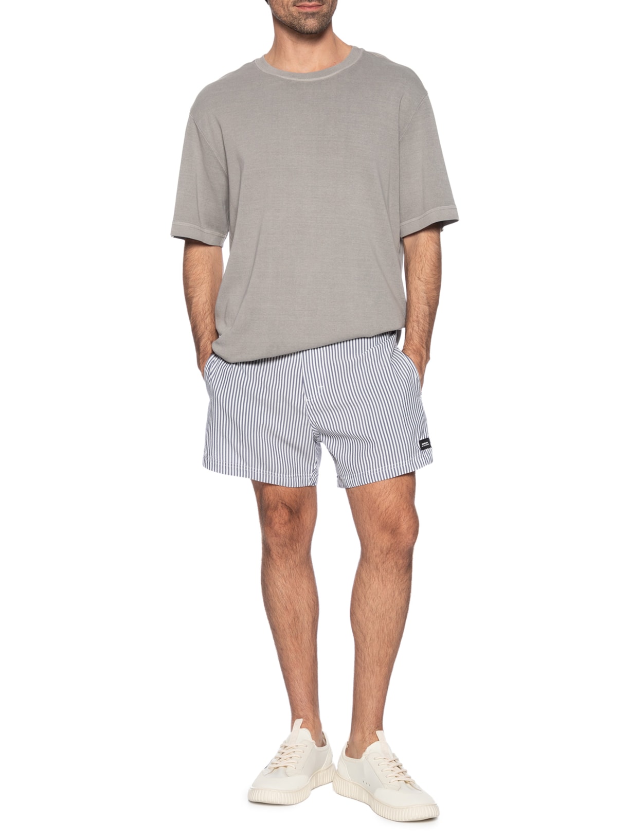 Short Masculino Surf Litoral Stripes Preto Osklen