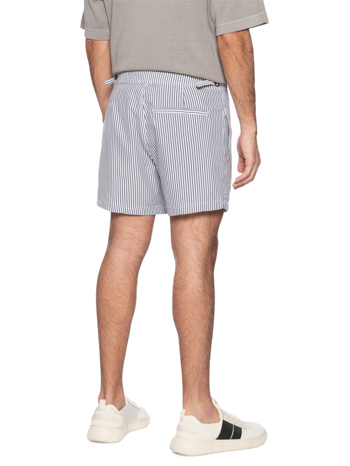 Short Masculino Surf Litoral Stripes Preto Osklen