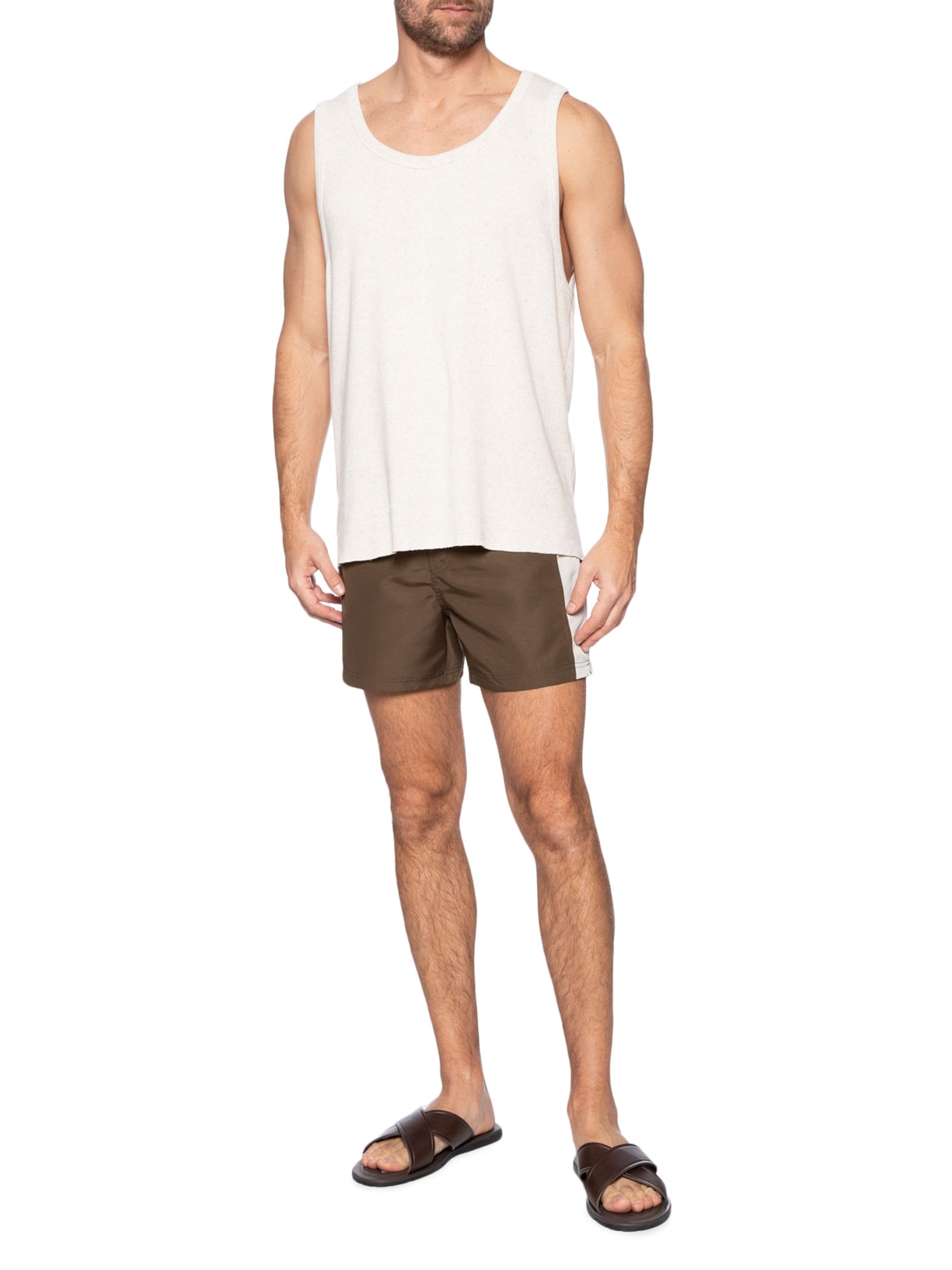 Short Masculino Surf Taco Color Marrom Osklen