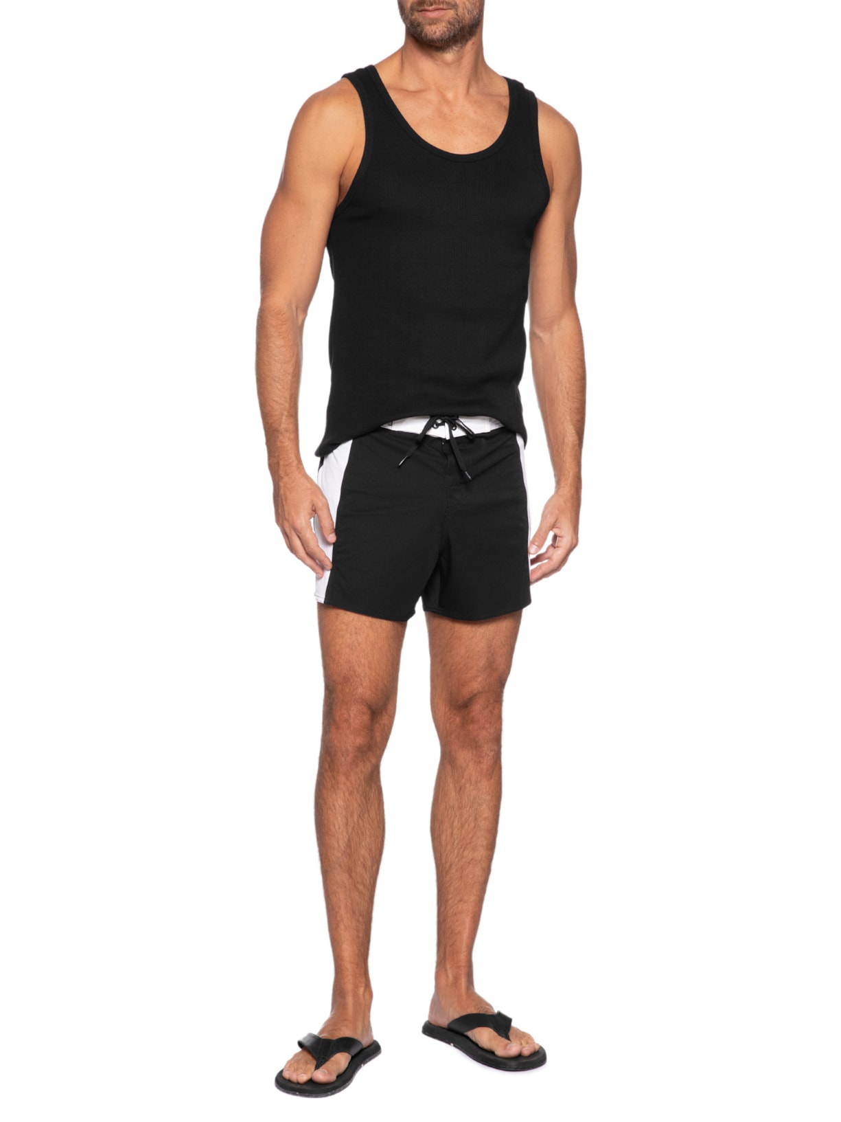 Short Masculino Surf Thin Stripe Preto Osklen