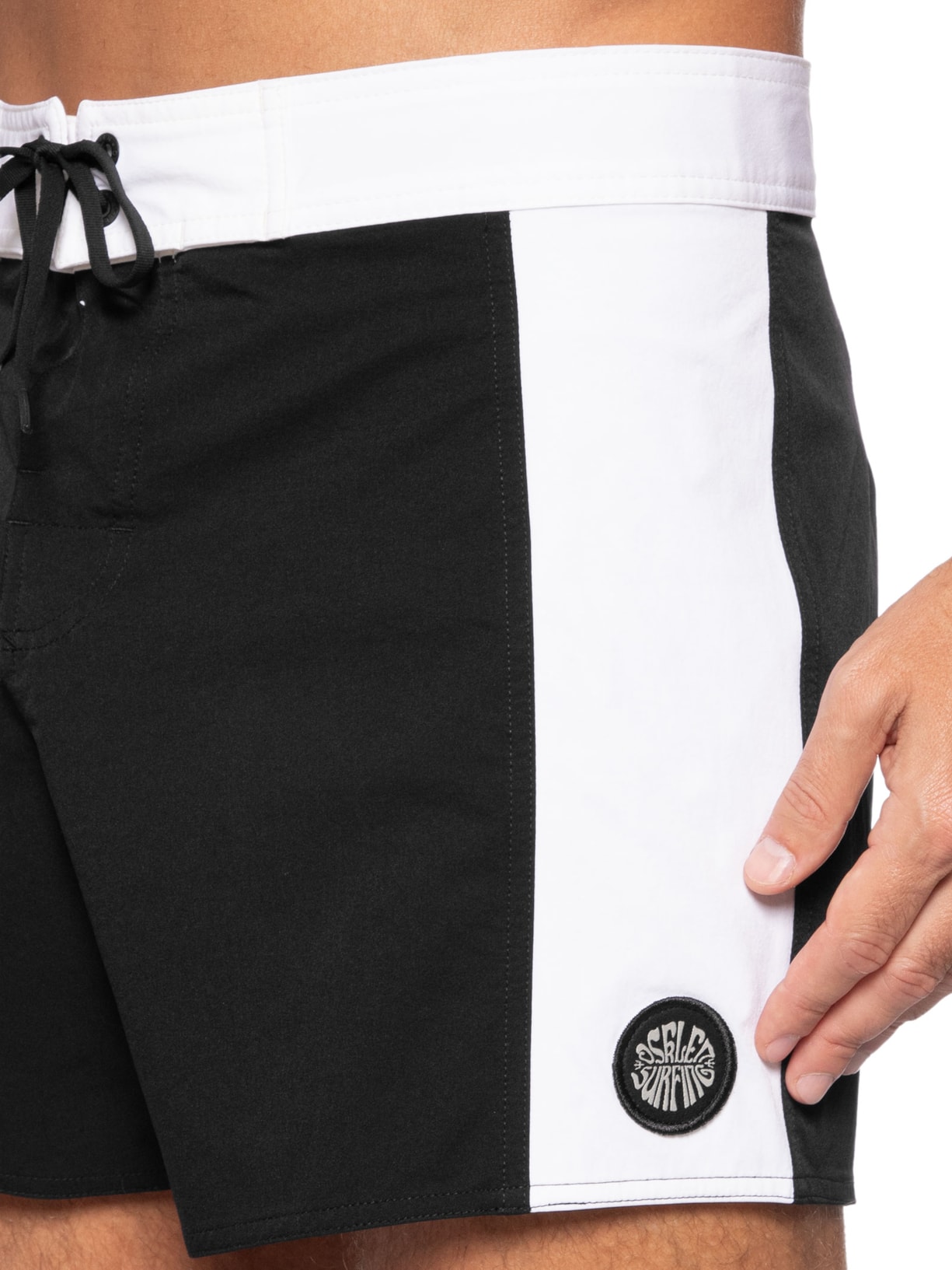 Short Masculino Surf Thin Stripe Preto Osklen