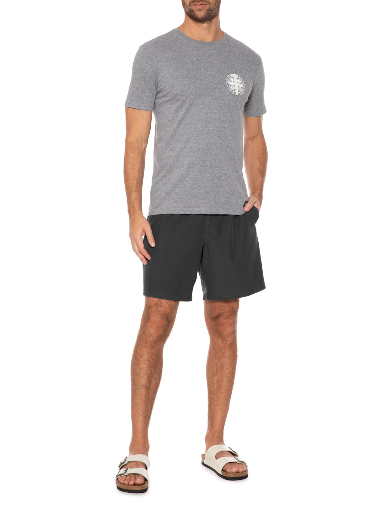 Short Masculino Swim Básico Cinza '2 Essential
