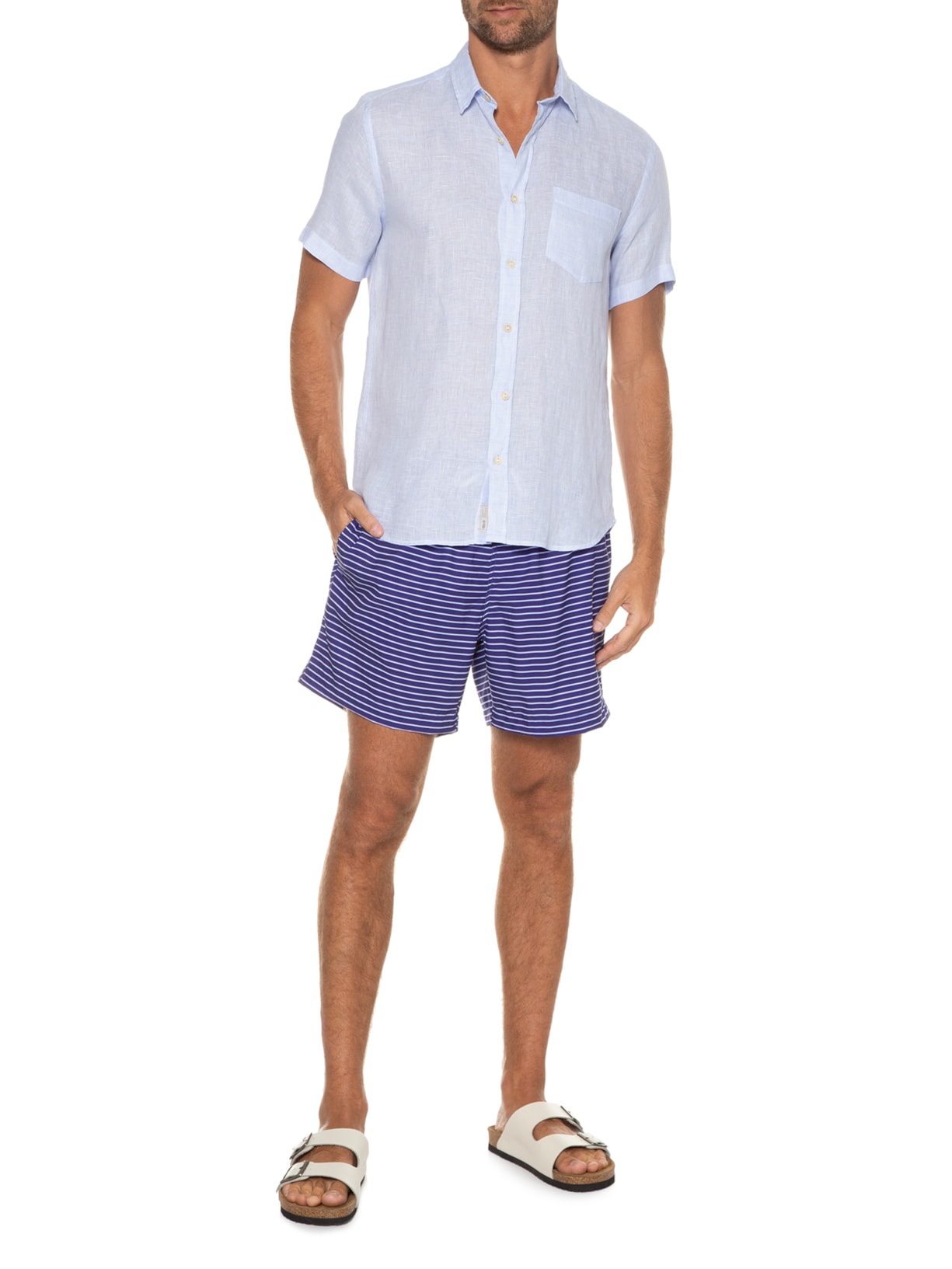 Short Masculino Swim Estampado Azul Barche