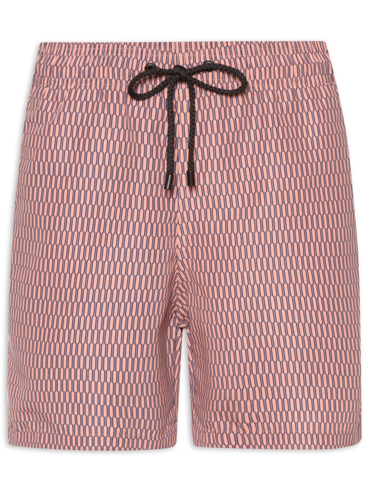 Short Masculino Swim Estampado Com Tule - Laranja