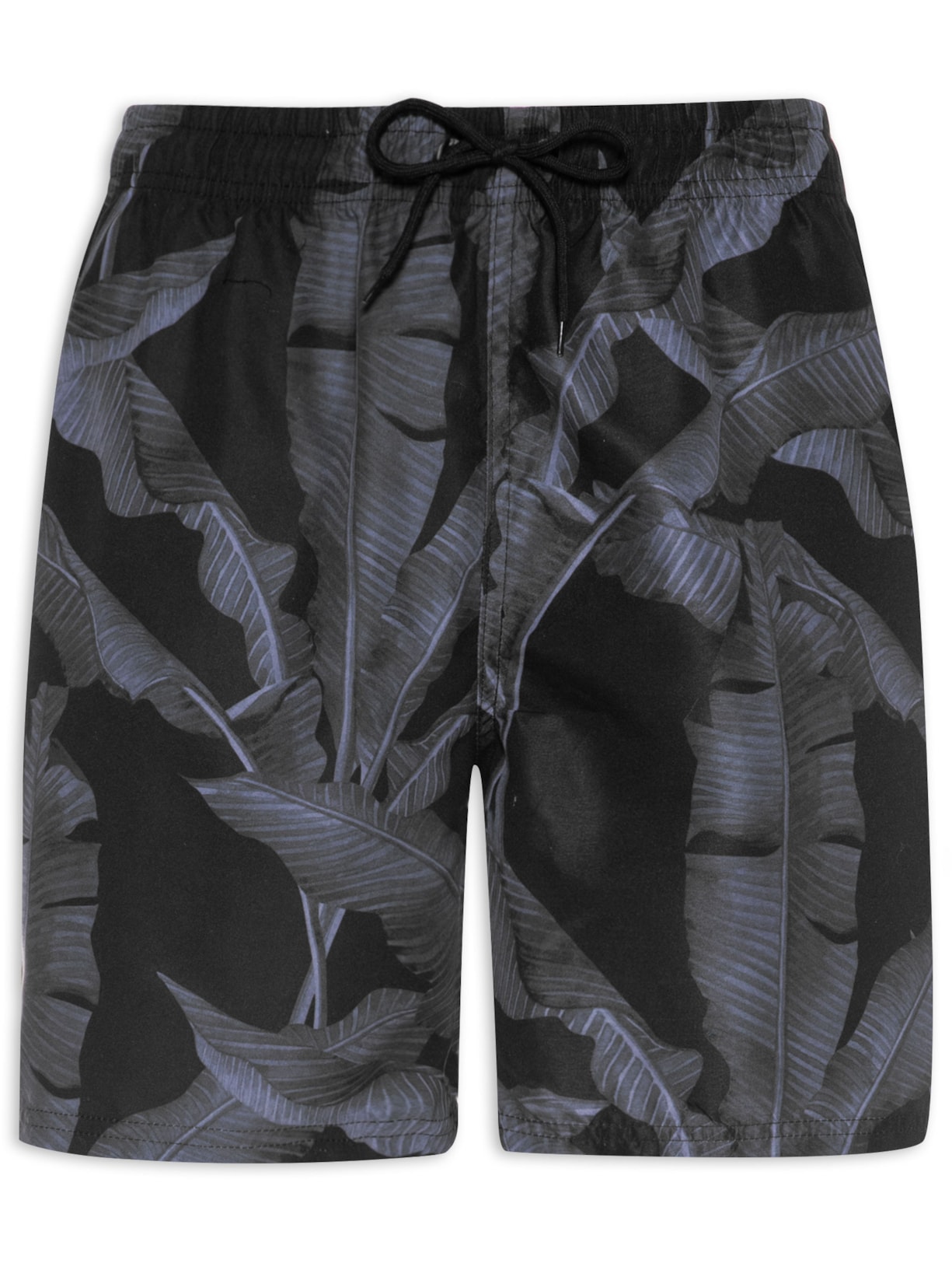 Short Masculino Swim Estampado Folhagem Preto '2 Essential