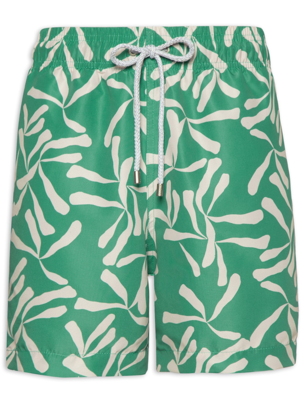 Short Masculino Swim Estampado Folhas Soltas - Verde