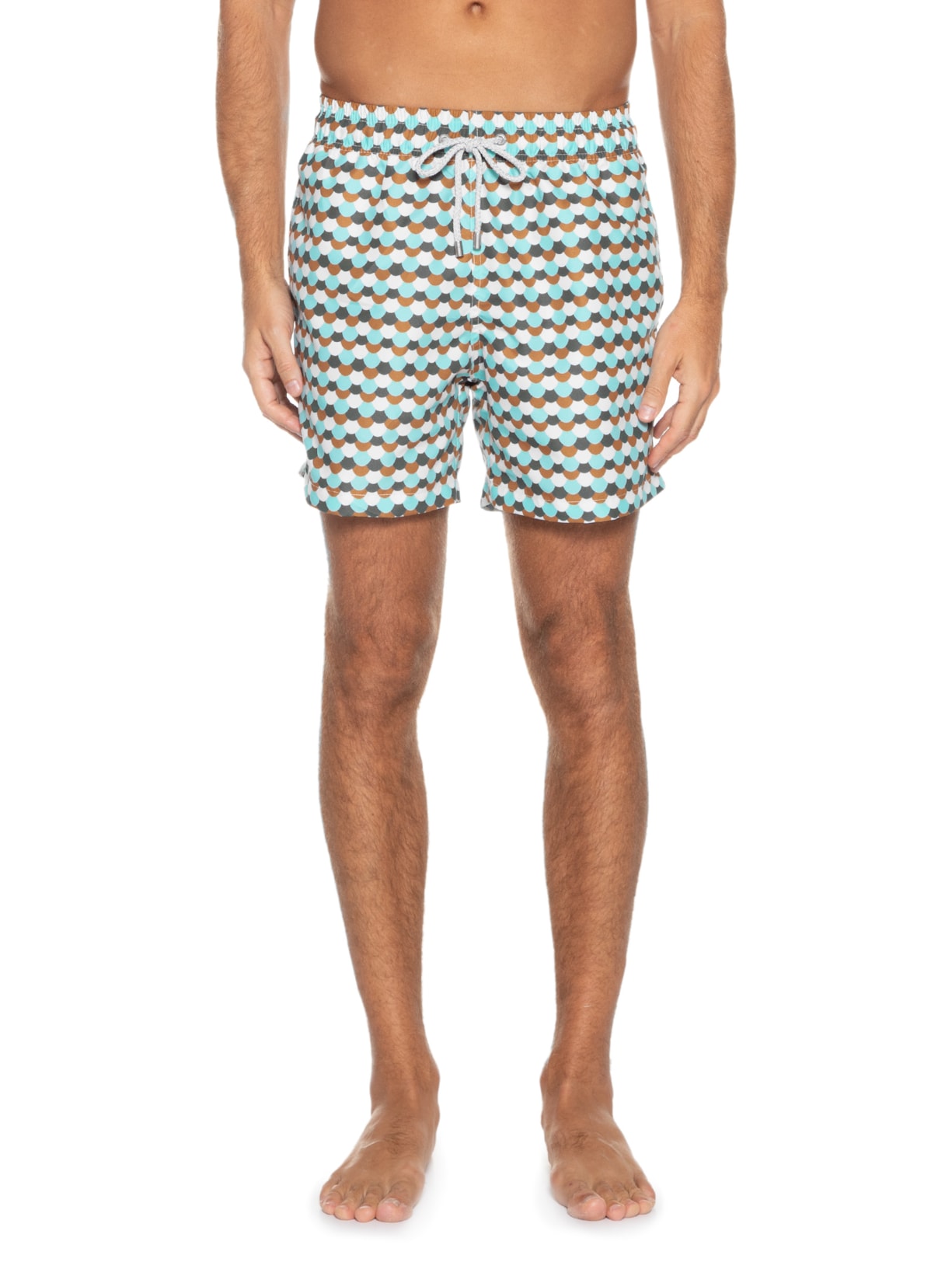 Short Masculino Swim Estampado Sem Tule Verde Barche