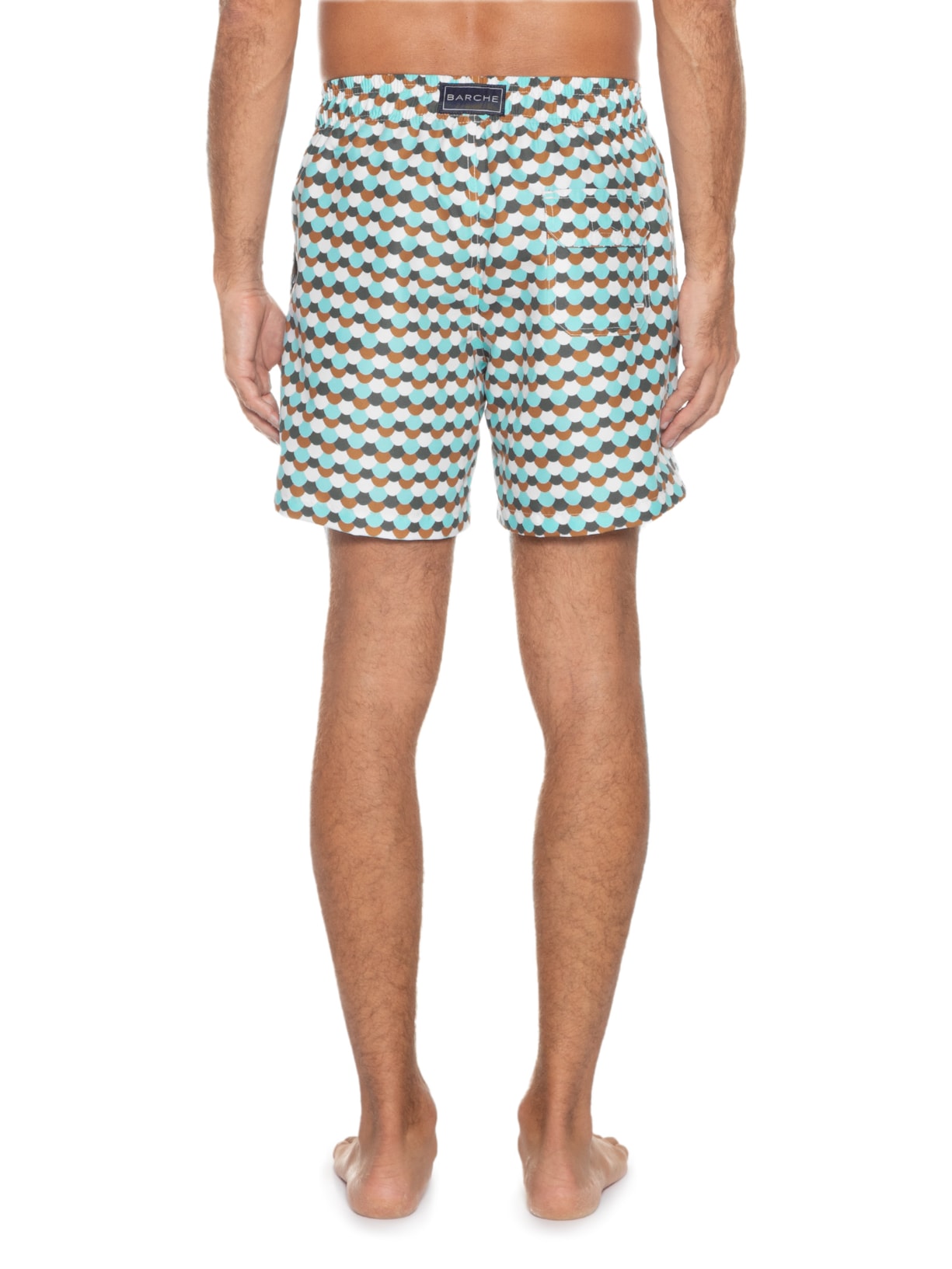 Short Masculino Swim Estampado Sem Tule Verde Barche