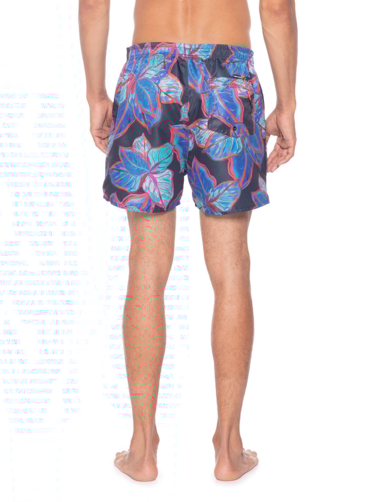 Short Masculino Swim Folhagem Catalina Azul Calvin Klein Jeans