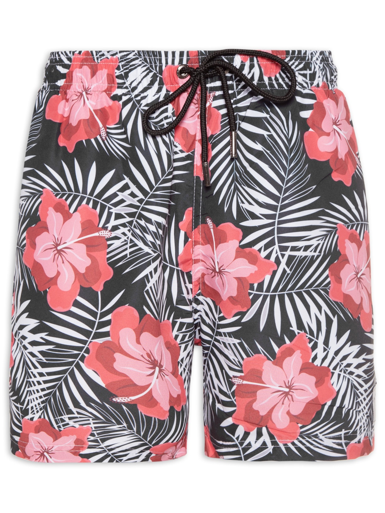 Short Masculino Swim Hawaii Red - Preto
