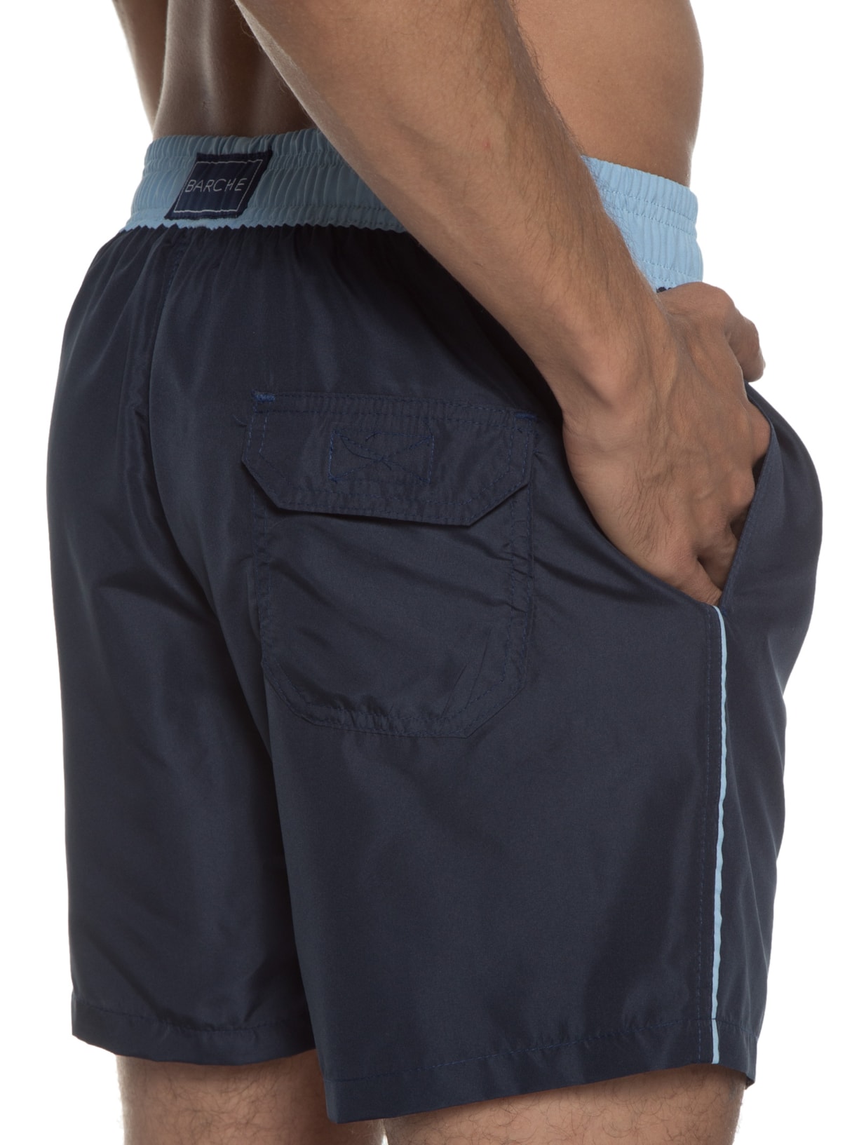 Short Masculino Swim Liso Azul Barche