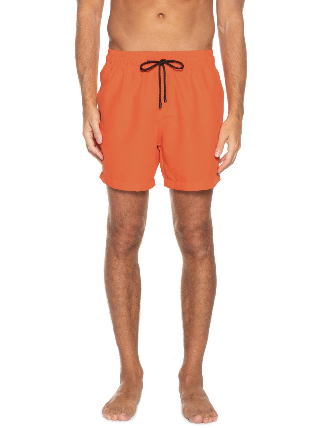 Short Masculino Swim Liso Sem Tule Laranja Barche
