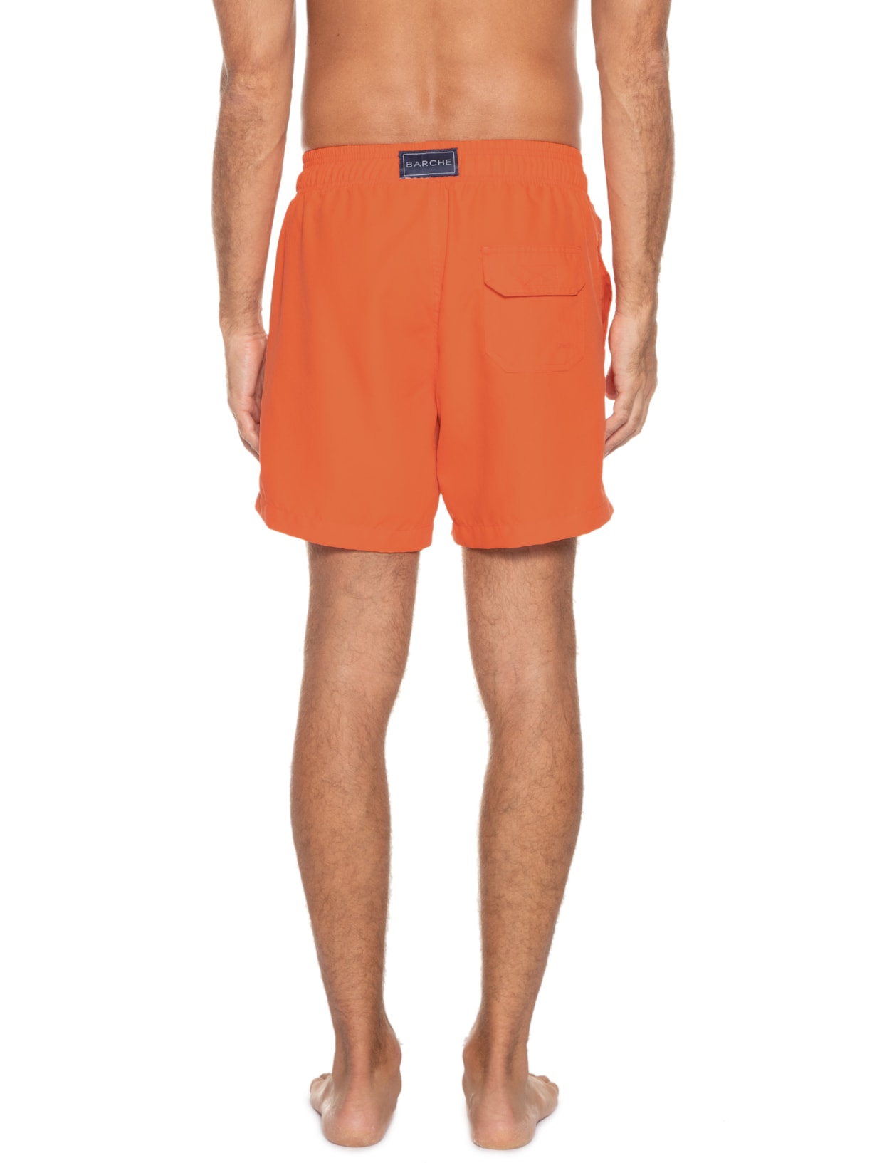 Short Masculino Swim Liso Sem Tule Laranja Barche