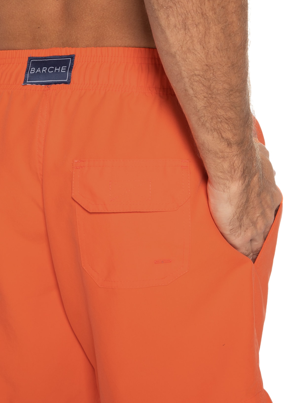 Short Masculino Swim Liso Sem Tule Laranja Barche