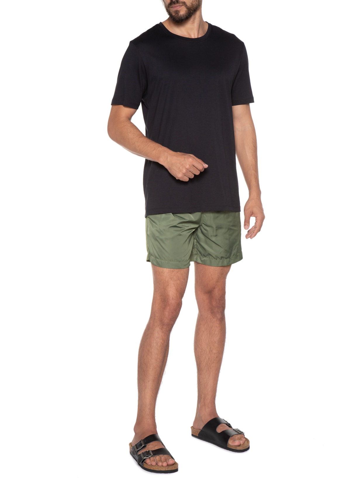 Short Masculino Swim Liso Verde Barche