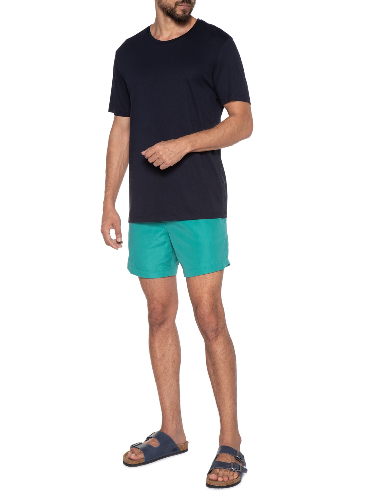 Short Masculino Swim Liso Verde Barche