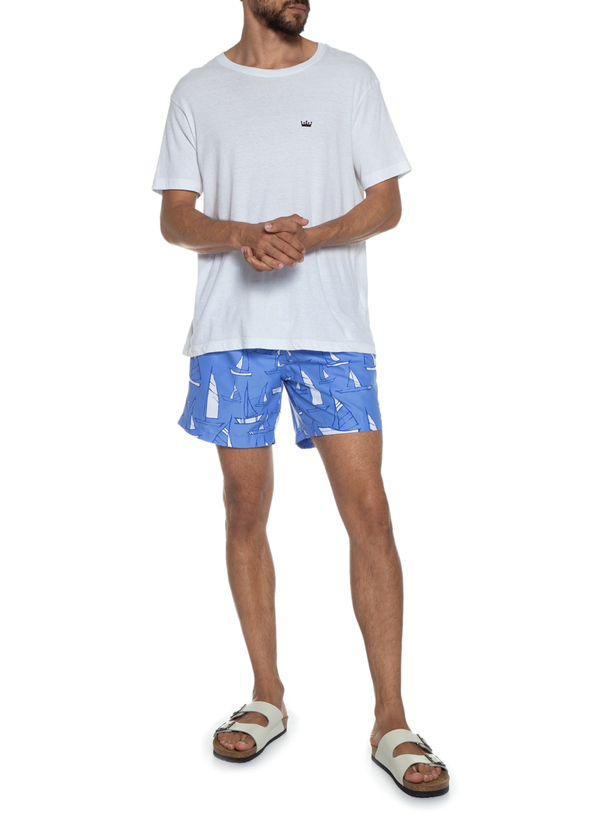 Short Masculino Swin Estampado Azul Barche