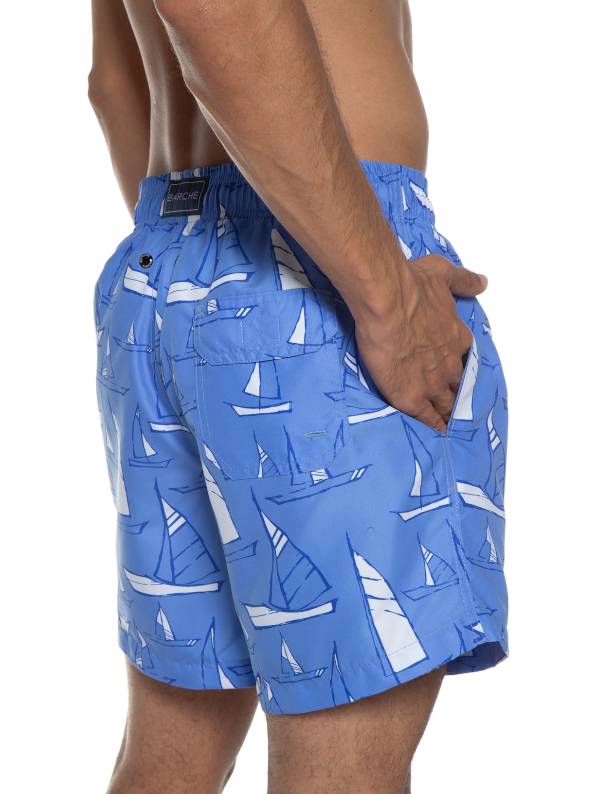 Short Masculino Swin Estampado Azul Barche