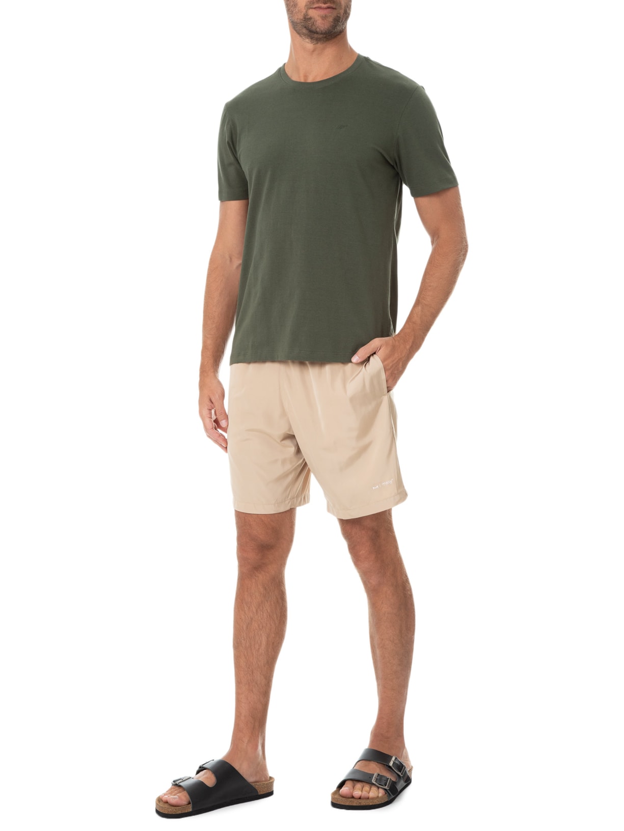 Short Masculino Tactel Bege Melty Rj