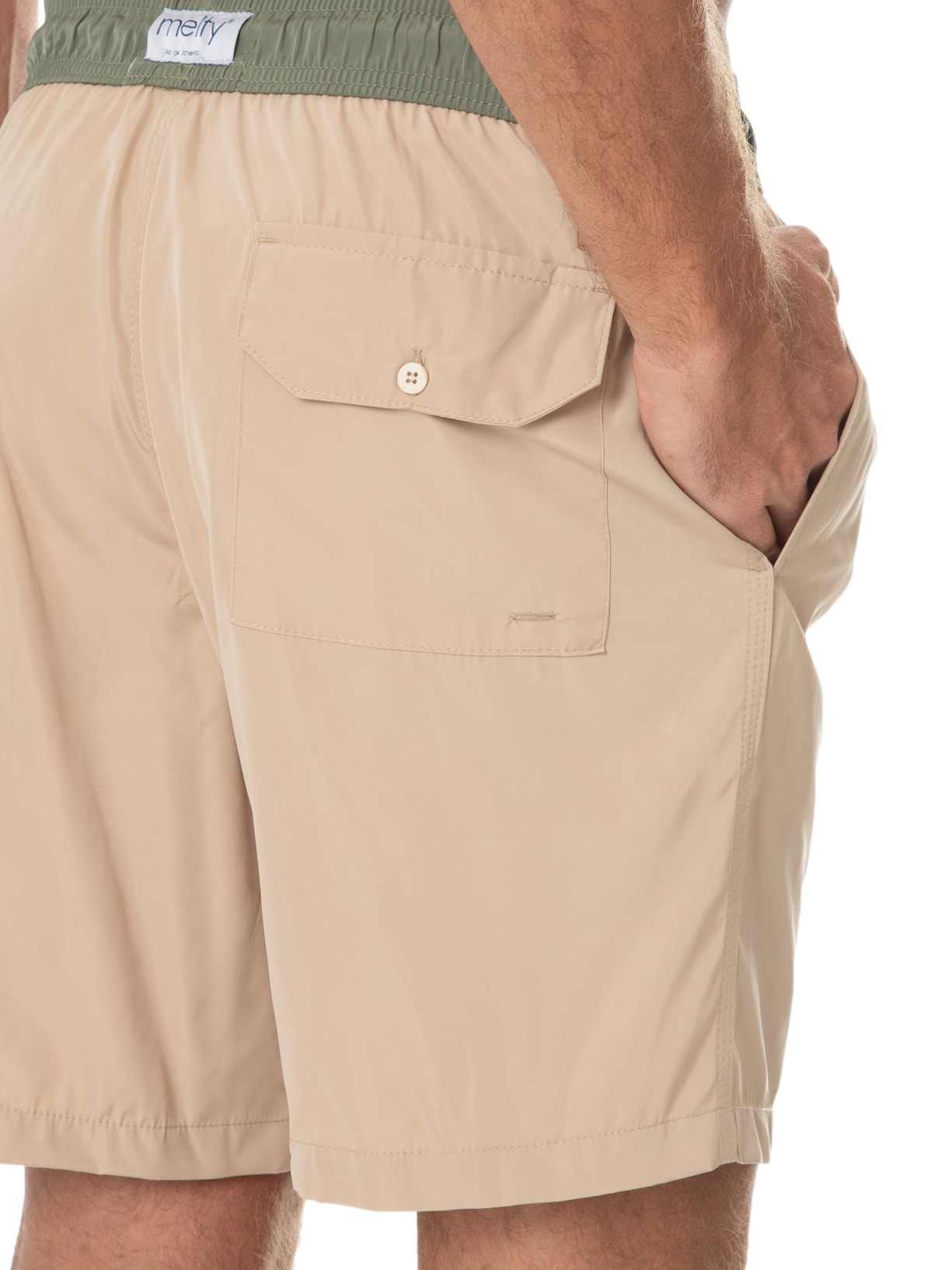 Short Masculino Tactel Bege Melty Rj