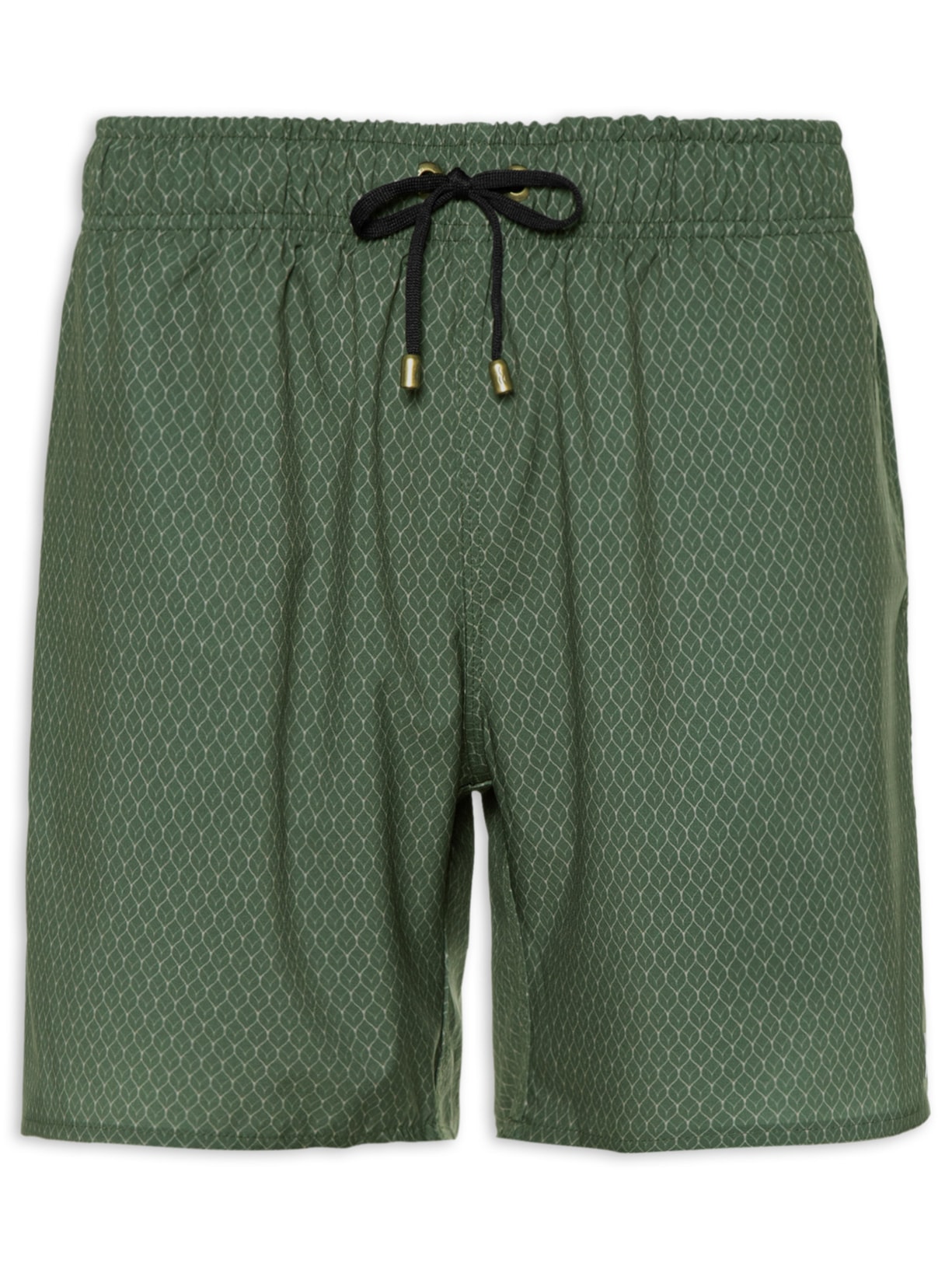 Short Masculino Tactel Folhas - Verde