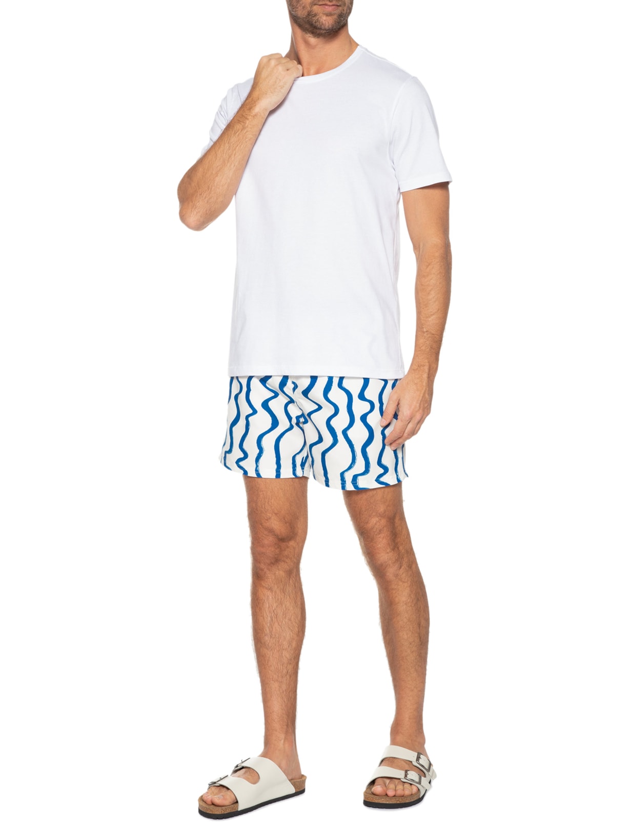 Short Masculino Tactel Off White Hering