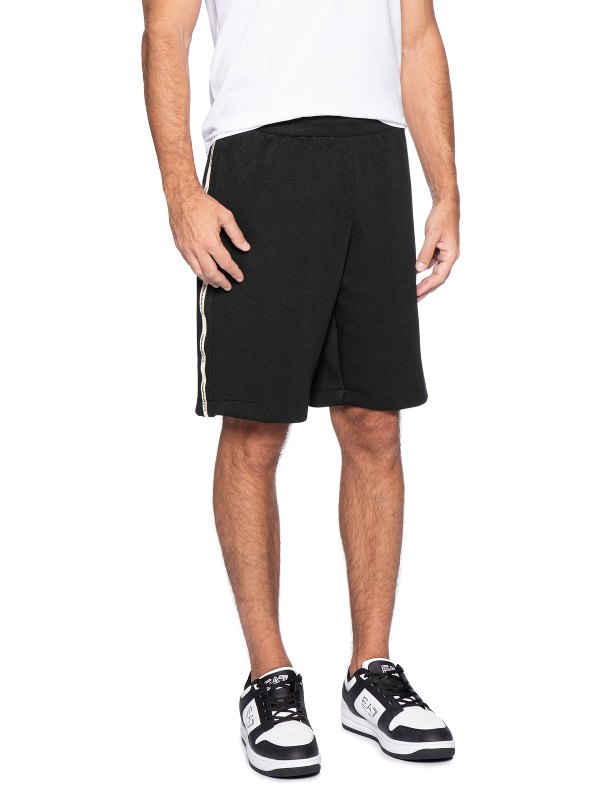 Short Masculino Train Logo Preto Ea7 Emporio Armani